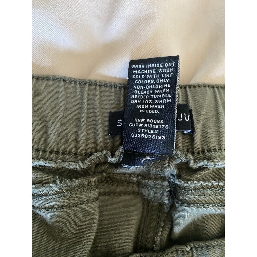 Sincerely Jules Army Green Cargo Moto Joggers Size XL Drawstring Side Pockets - Picture 4 of 8